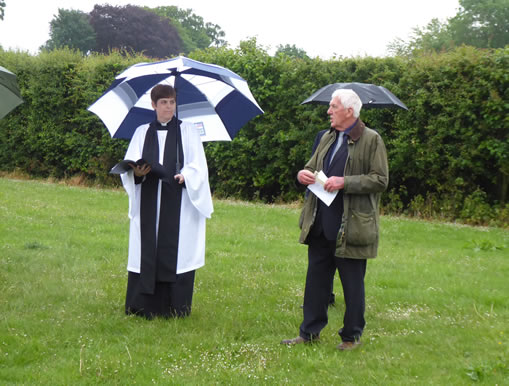 Rev Dr Louisa Pitman & Mike Garrod lead  the Garveston residents.